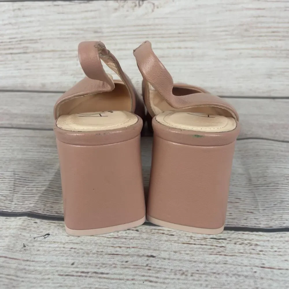 AGL Dodi Womens EU 36 US 6 Slingback Heels Nude Tan Pointed Toe